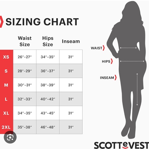 ScotteVest MARGAUX CARGAUX EVERYDAY PANT MCEVP Black Sz XL New 7 Hidden Pockets - Picture 5 of 15